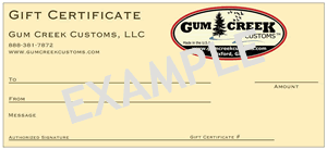 Gum Creek Gift Caertificate